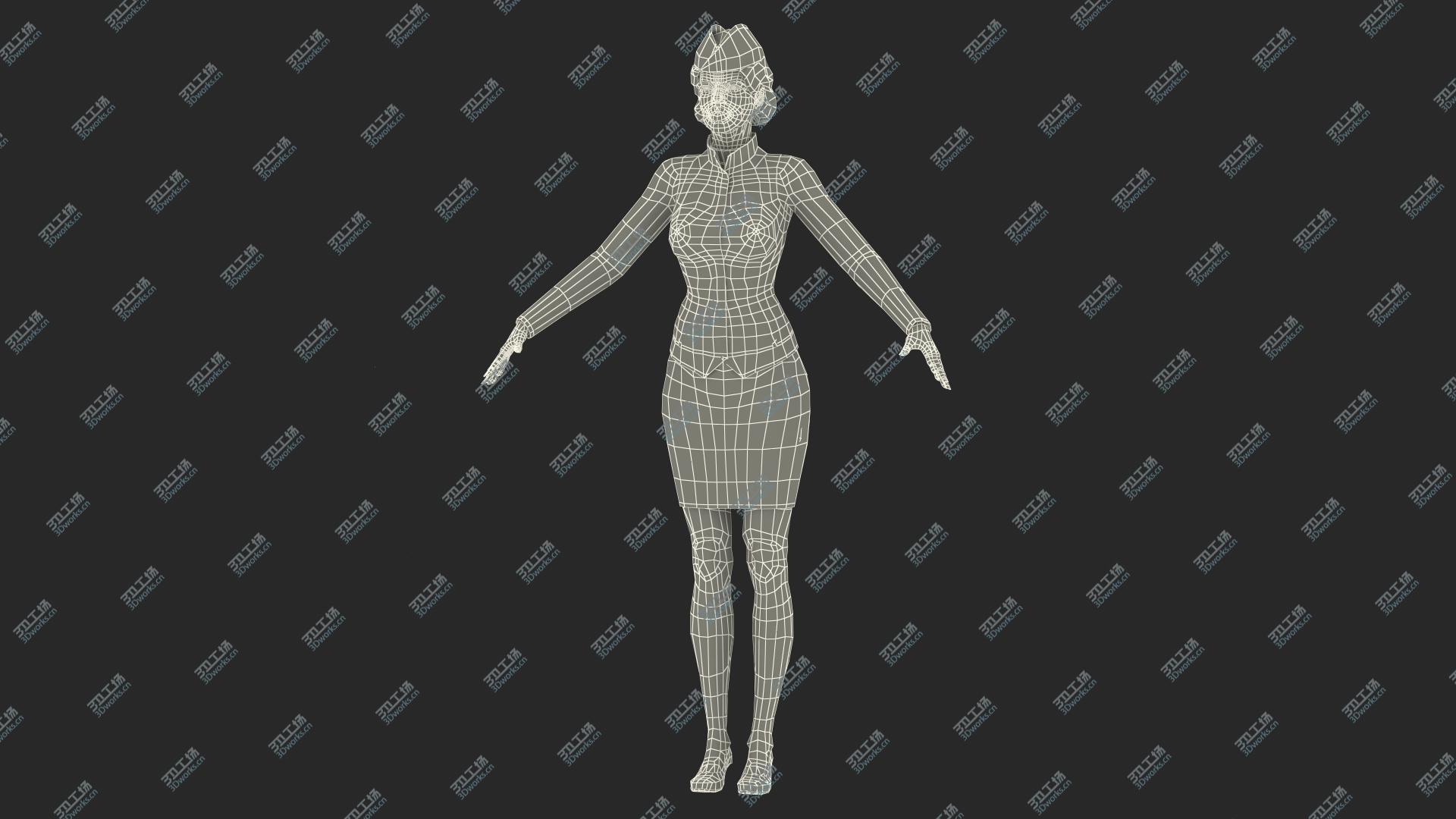 images/goods_img/202104021/3D Light Skin Black Stewardess Neutral Pose/3.jpg